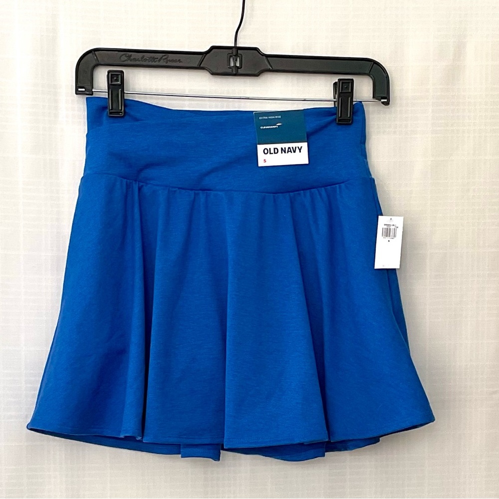 NWT Old Navy CloudComfy Blue Skirt with built in shorts